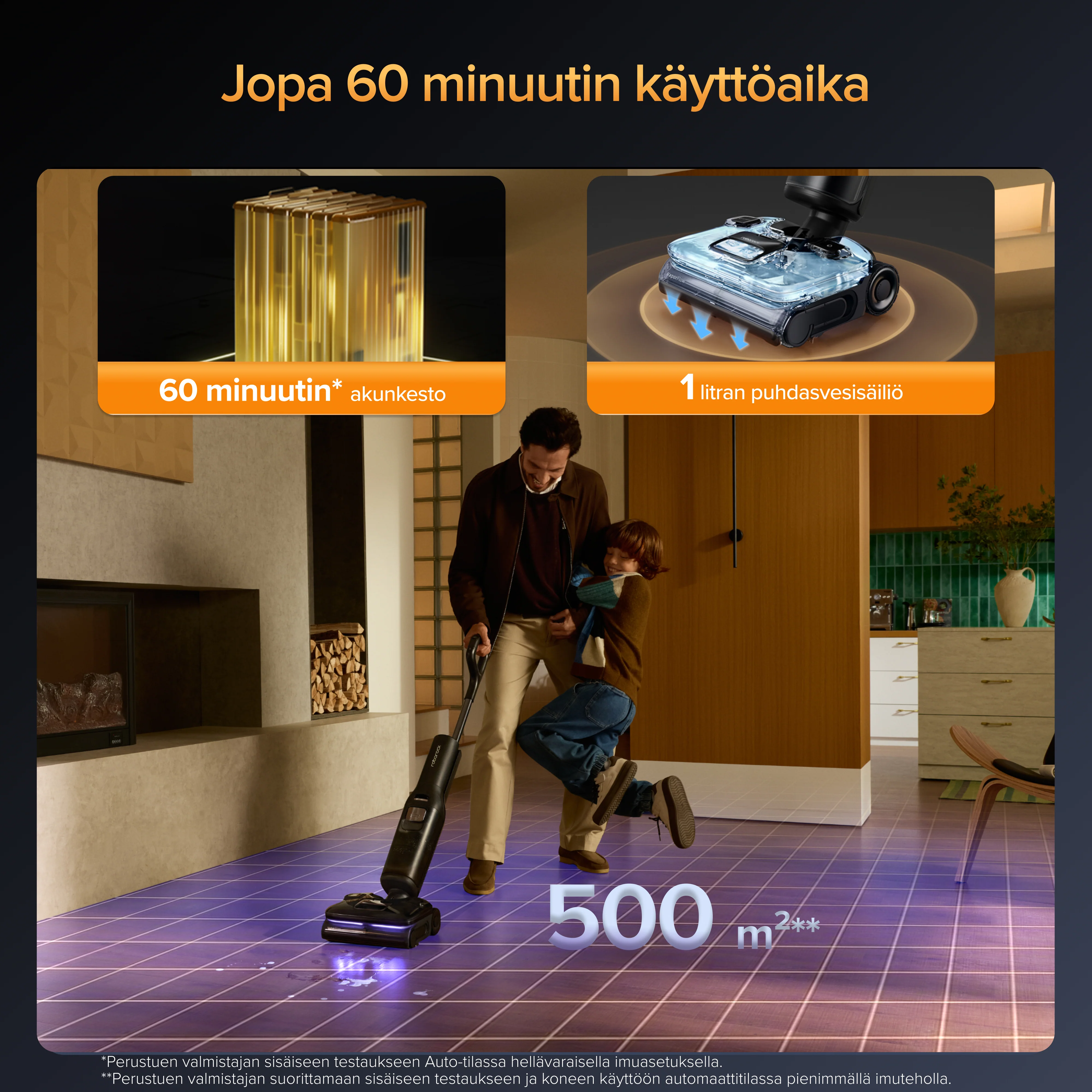 Roborock F25 Ultra märkäkuivaimuri höyry- ja kuumavesisiivouksella - Image 5