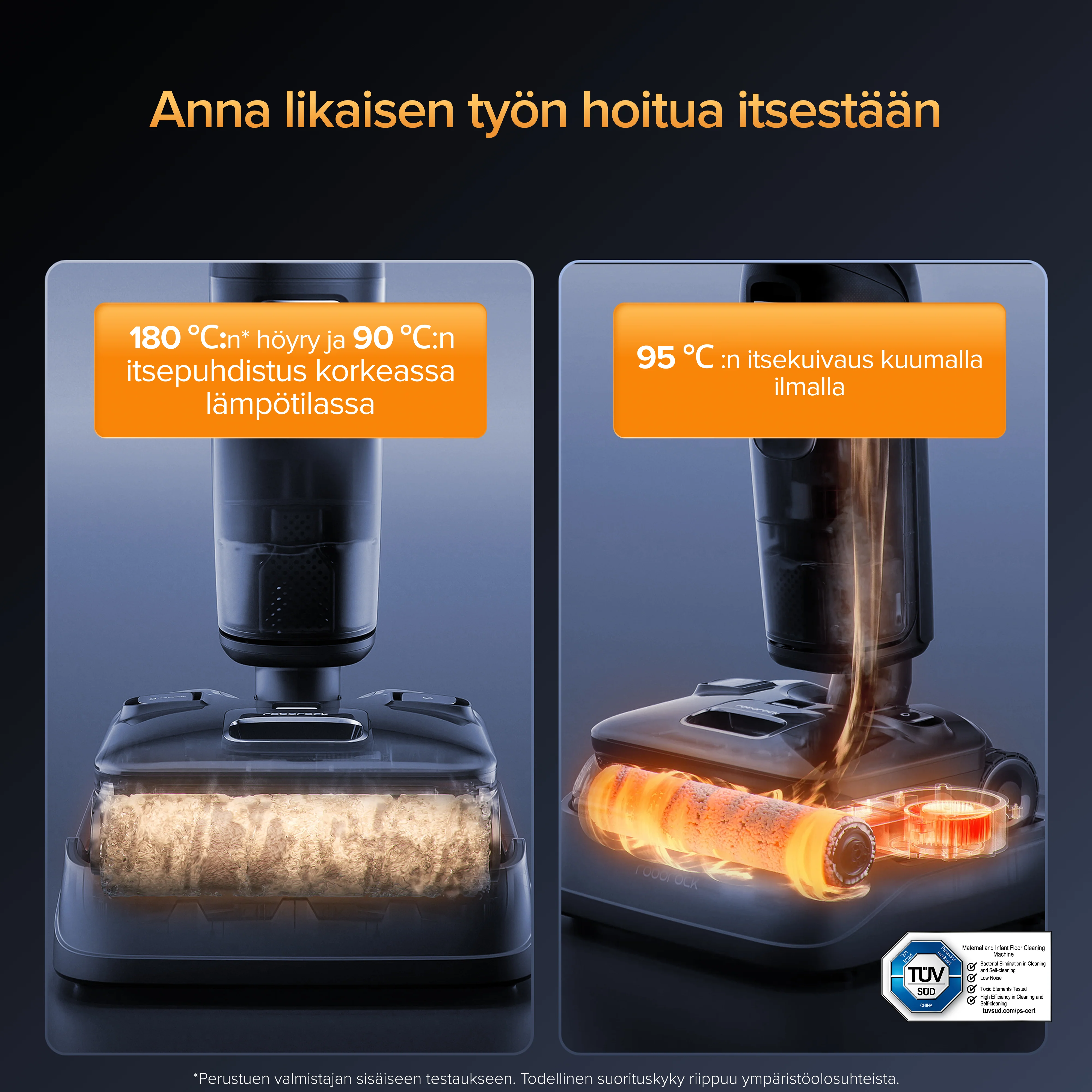 Roborock F25 Ultra märkäkuivaimuri höyry- ja kuumavesisiivouksella - Image 6