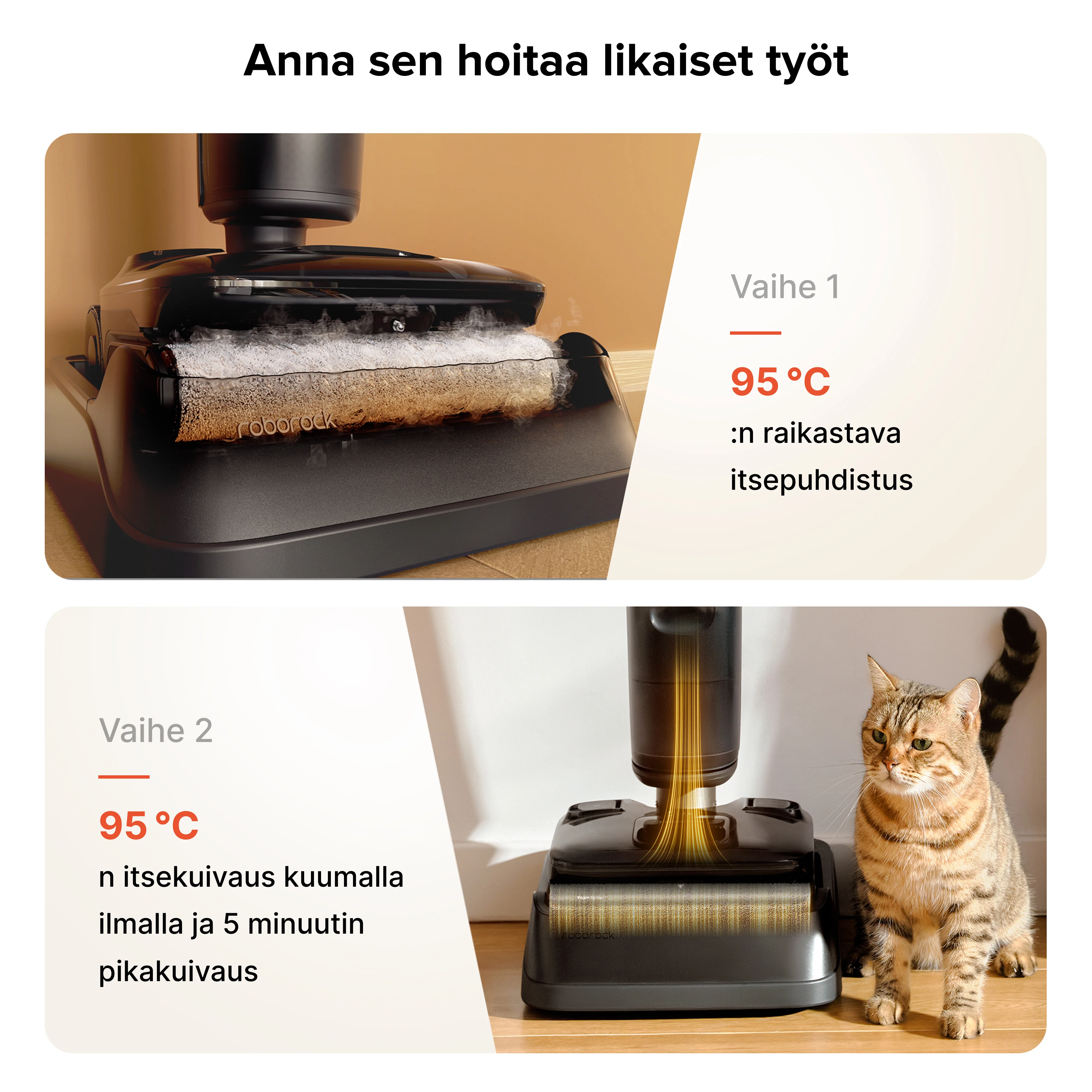 Roborock F25 ACE Pro -märkäkuivaimuri JetFoaming™-siivouksella - Image 5