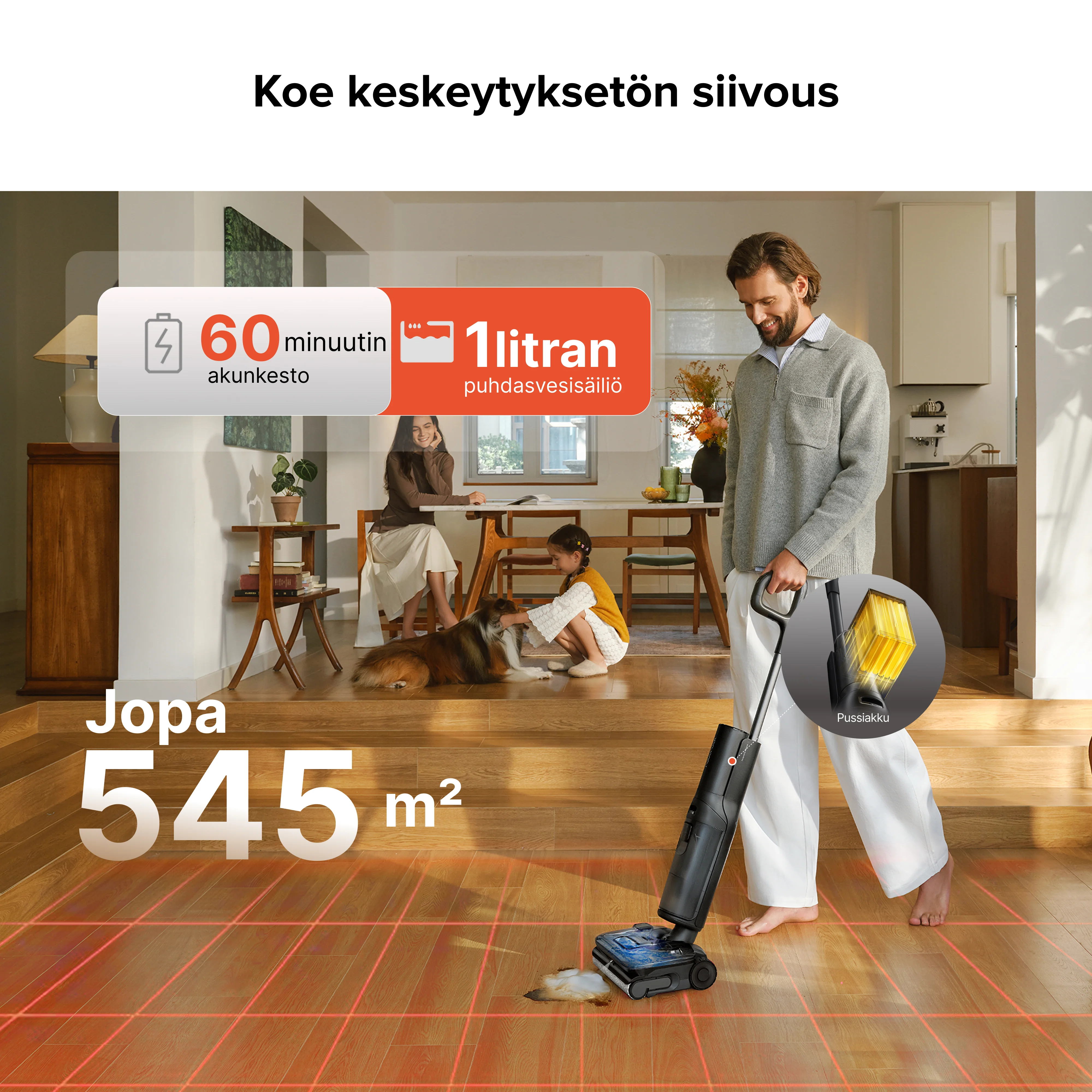 Roborock F25 ACE Pro -märkäkuivaimuri JetFoaming™-siivouksella - Image 9