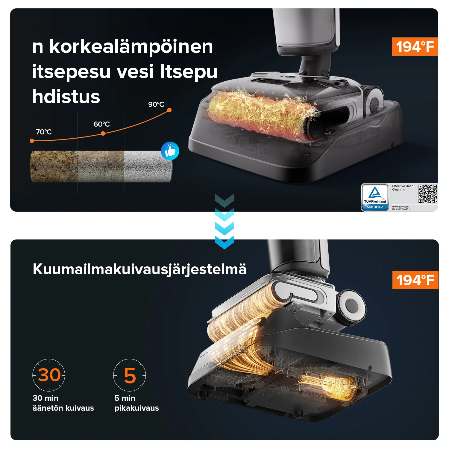 Roborock F25 ALT -märkä-kuivaimuri - Image 9