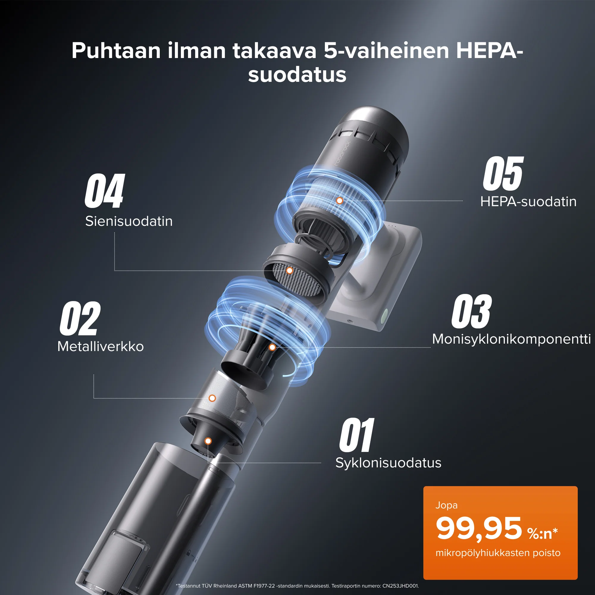 Roborock H60 Hub Pro langaton pölynimuri tyhjennysasemalla - Image 7