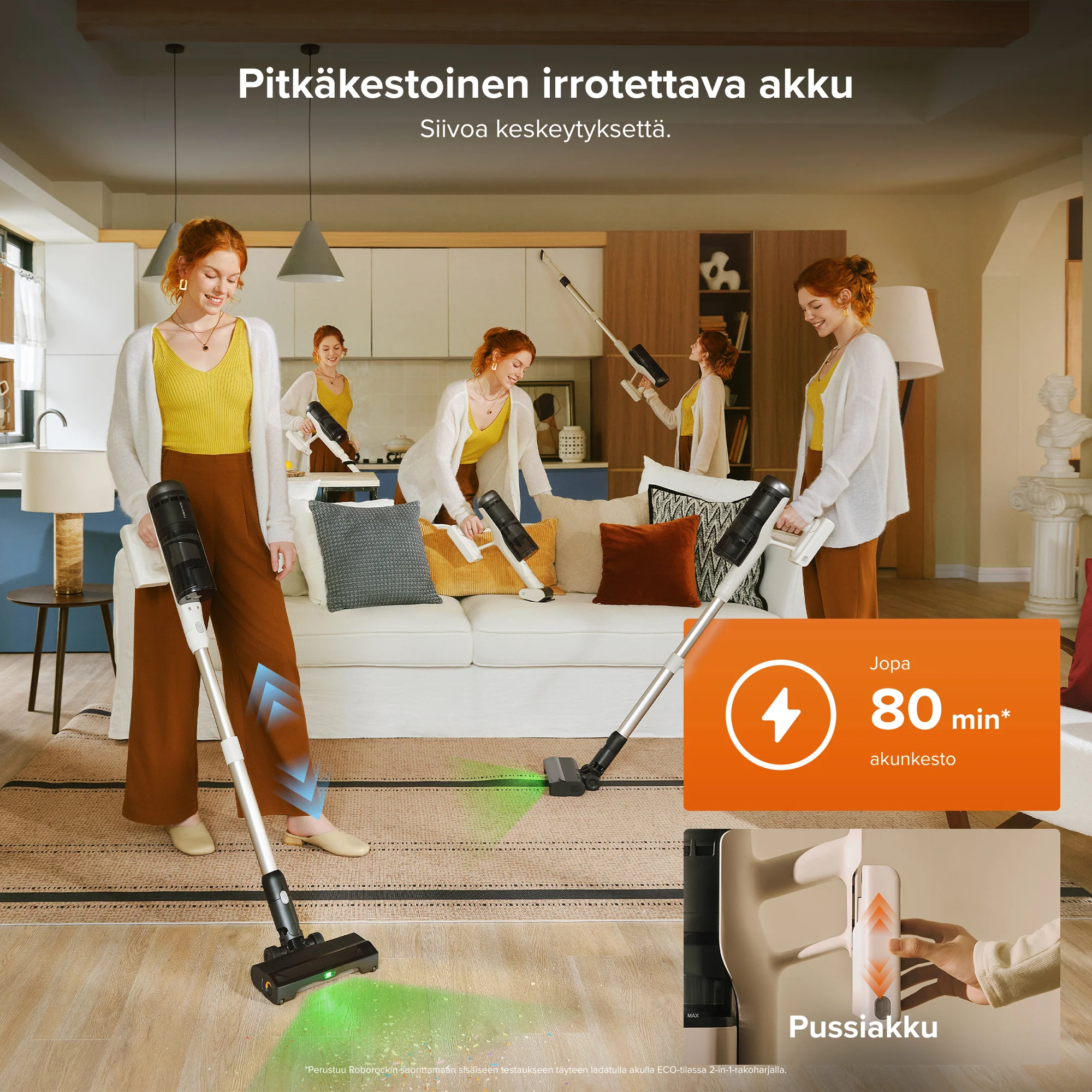 Roborock H60 Hub Pro langaton pölynimuri tyhjennysasemalla - Image 8