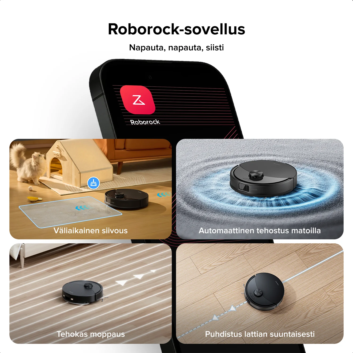 Roborock Q10 S5 -robotti-imuri ja moppi VibraRise 2.0 -teknologialla, 10 000 Pa imuteholla - Image 10