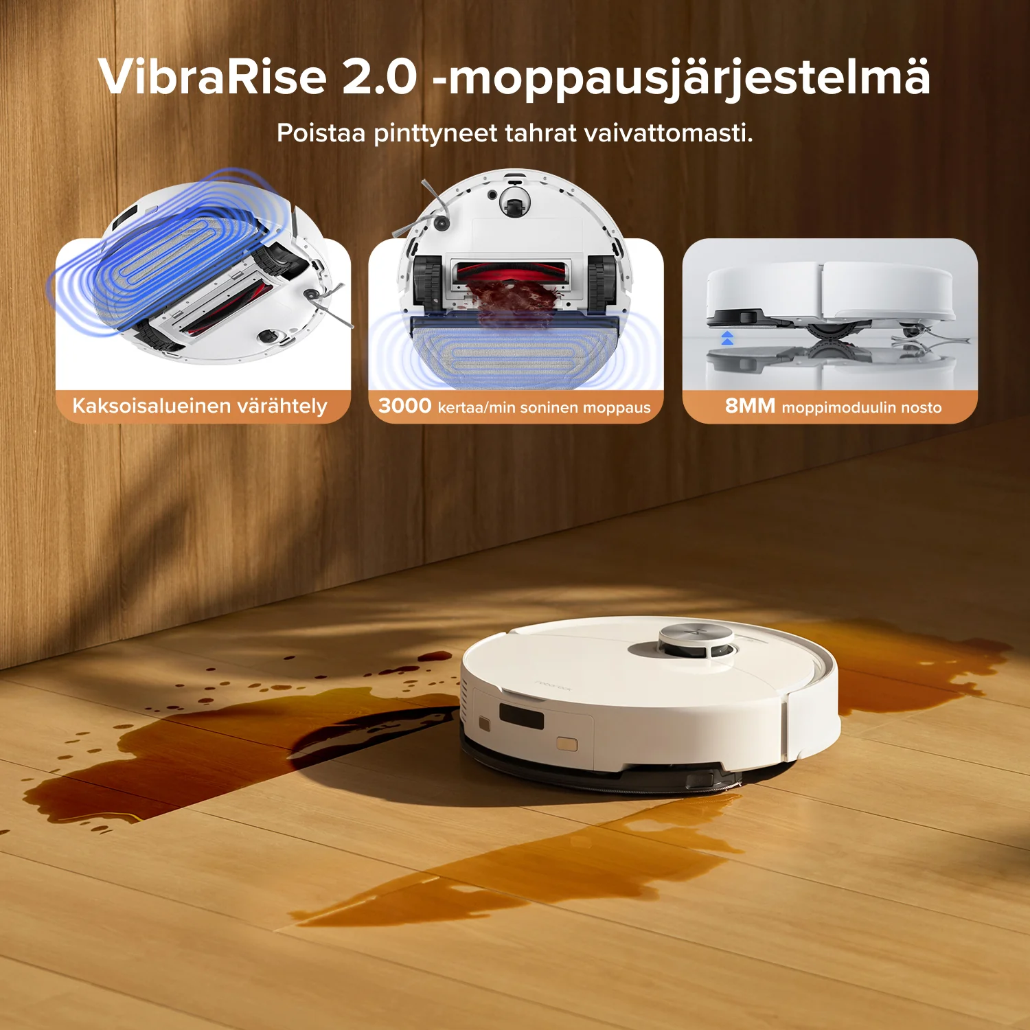 Roborock Q10 S5+ -robotti-imuri ja moppi VibraRise 2.0 sekä automaattisella tyhjennysasemalla - Image 14