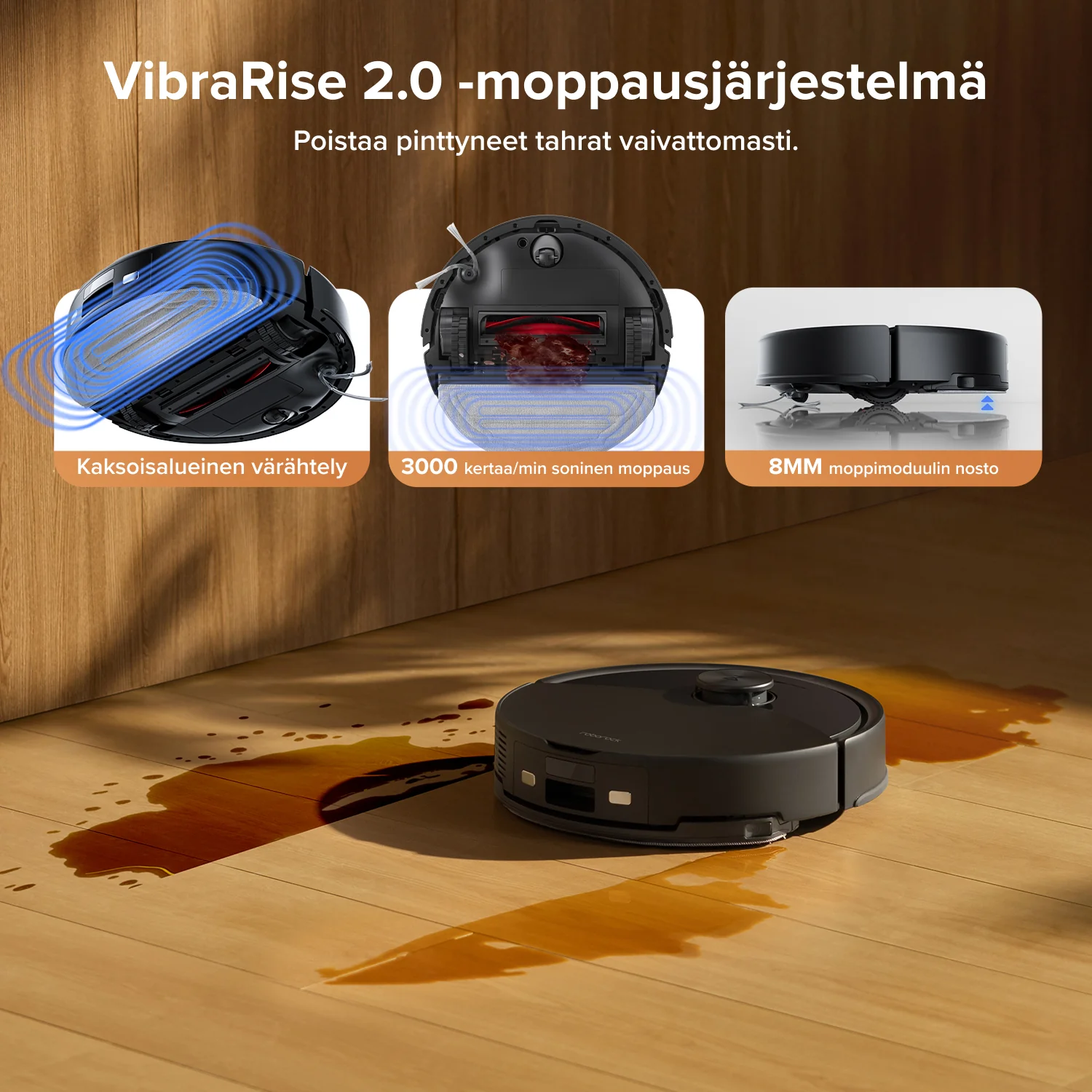 Roborock Q10 S5+ Set -robotti-imuri ja moppi VibraRise 2.0 sekä automaattisella tyhjennysasemalla - Image 5