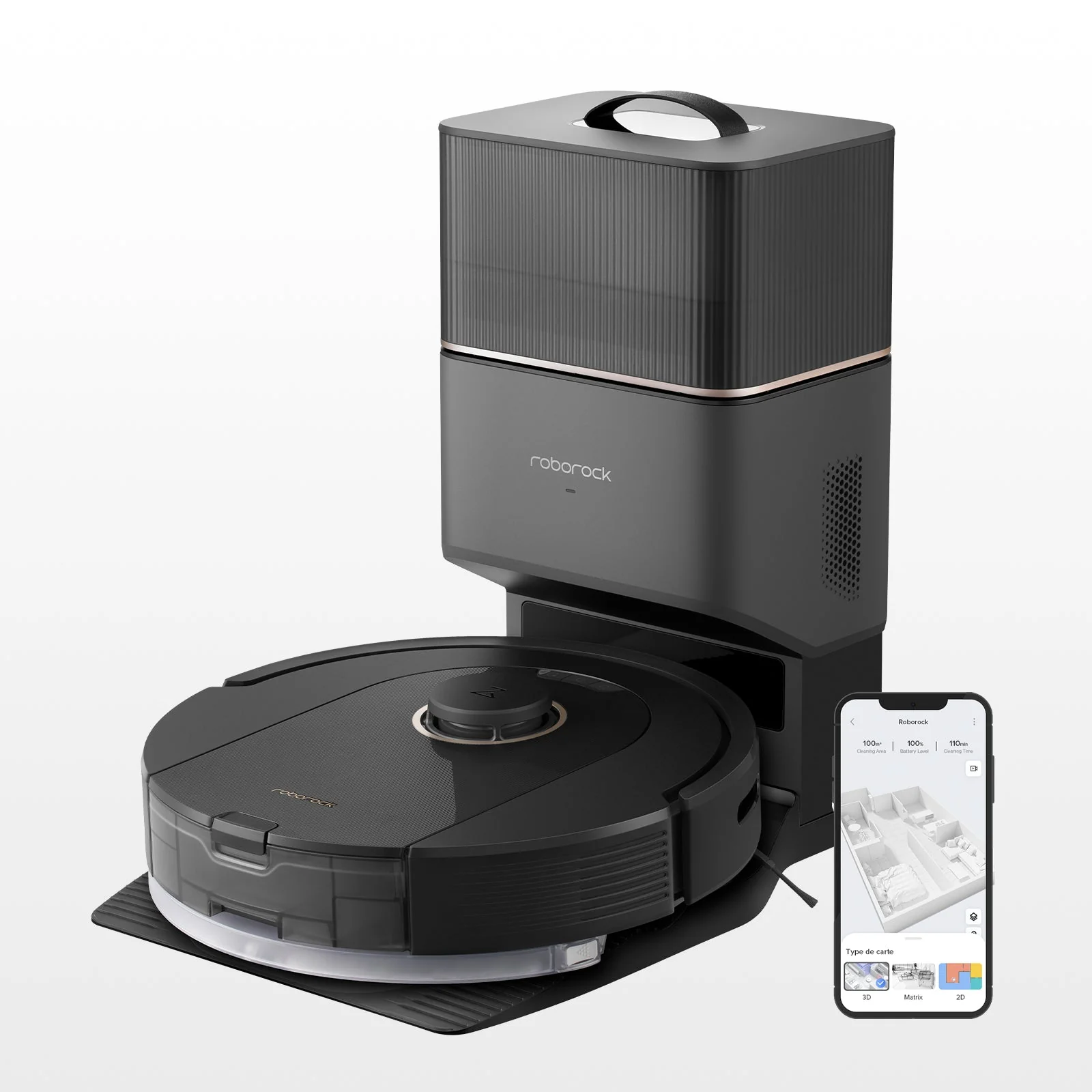 Roborock Q5 Pro+ -robotti-imuri ja -moppi - automaattisesti tyhjennettävällä telakka