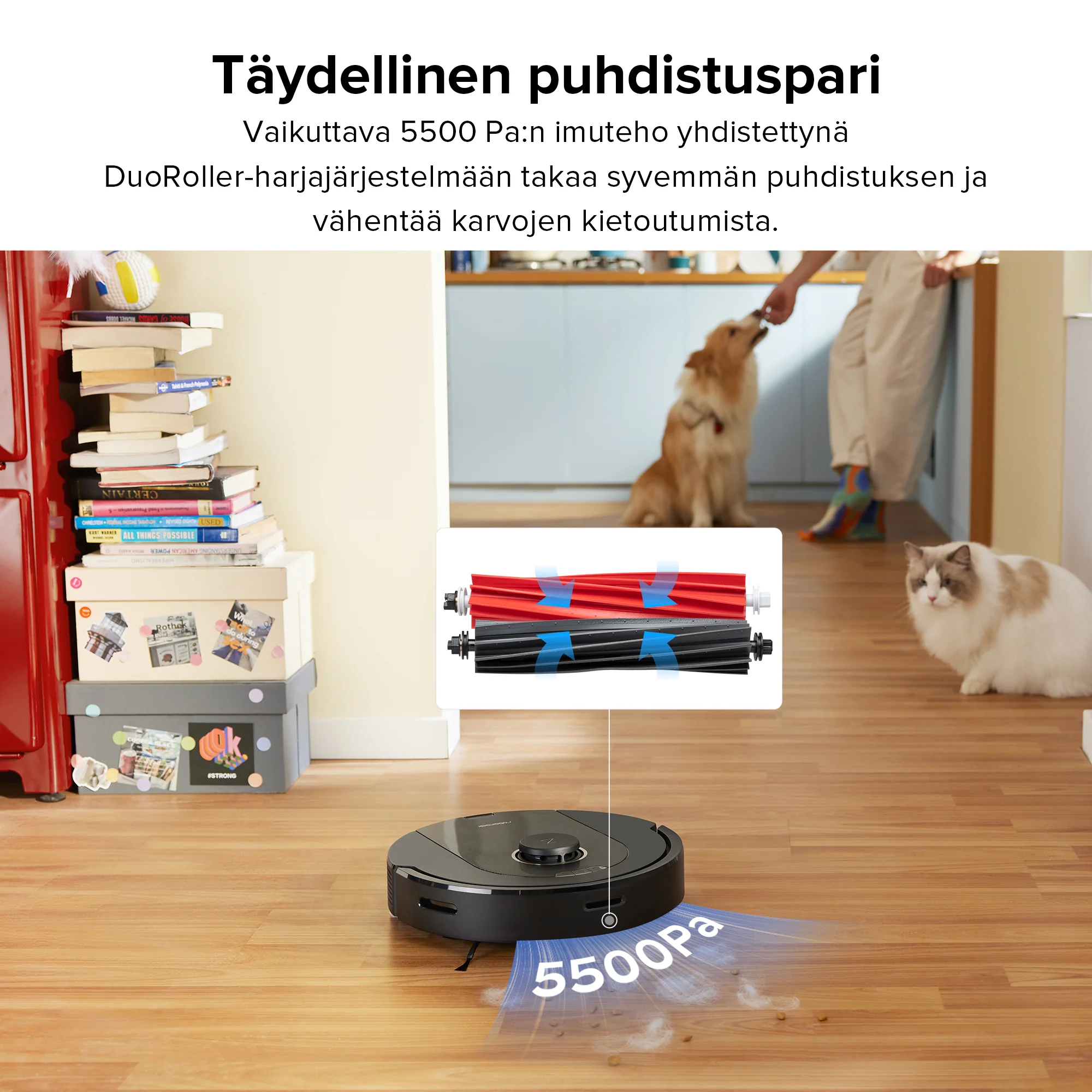 Roborock Q5 Pro+ -robotti-imuri ja -moppi - automaattisesti tyhjennettävällä telakka - Image 4