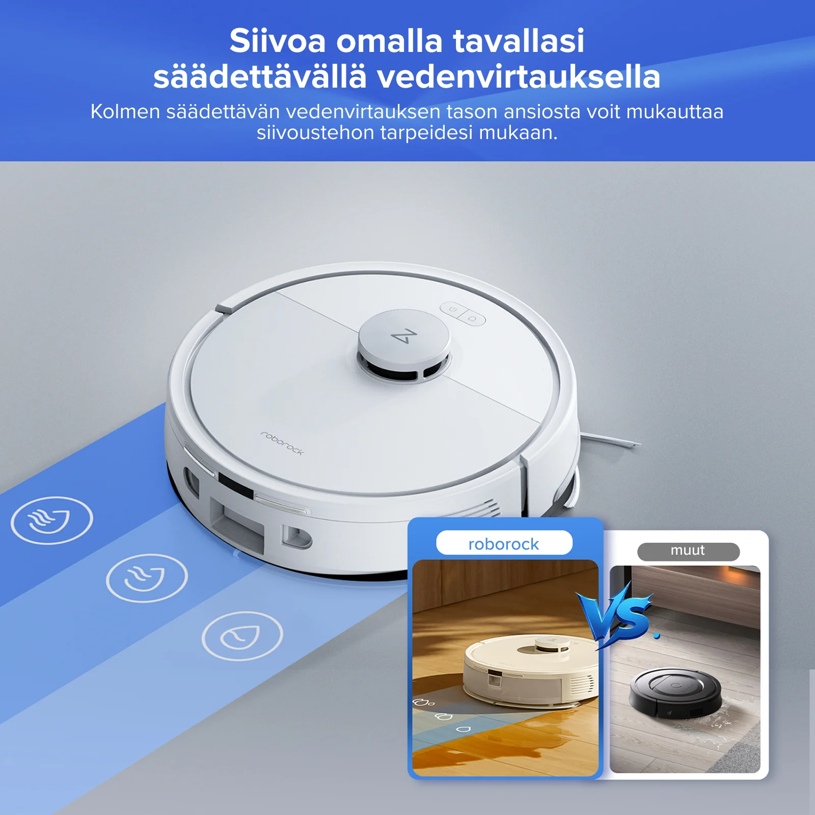 Roborock Q7 L5+ Set, pölynimuri ja moppirobotti, jossa on automaattinen tyhjennysasema ja kaksi lisäpölypussia - Image 4