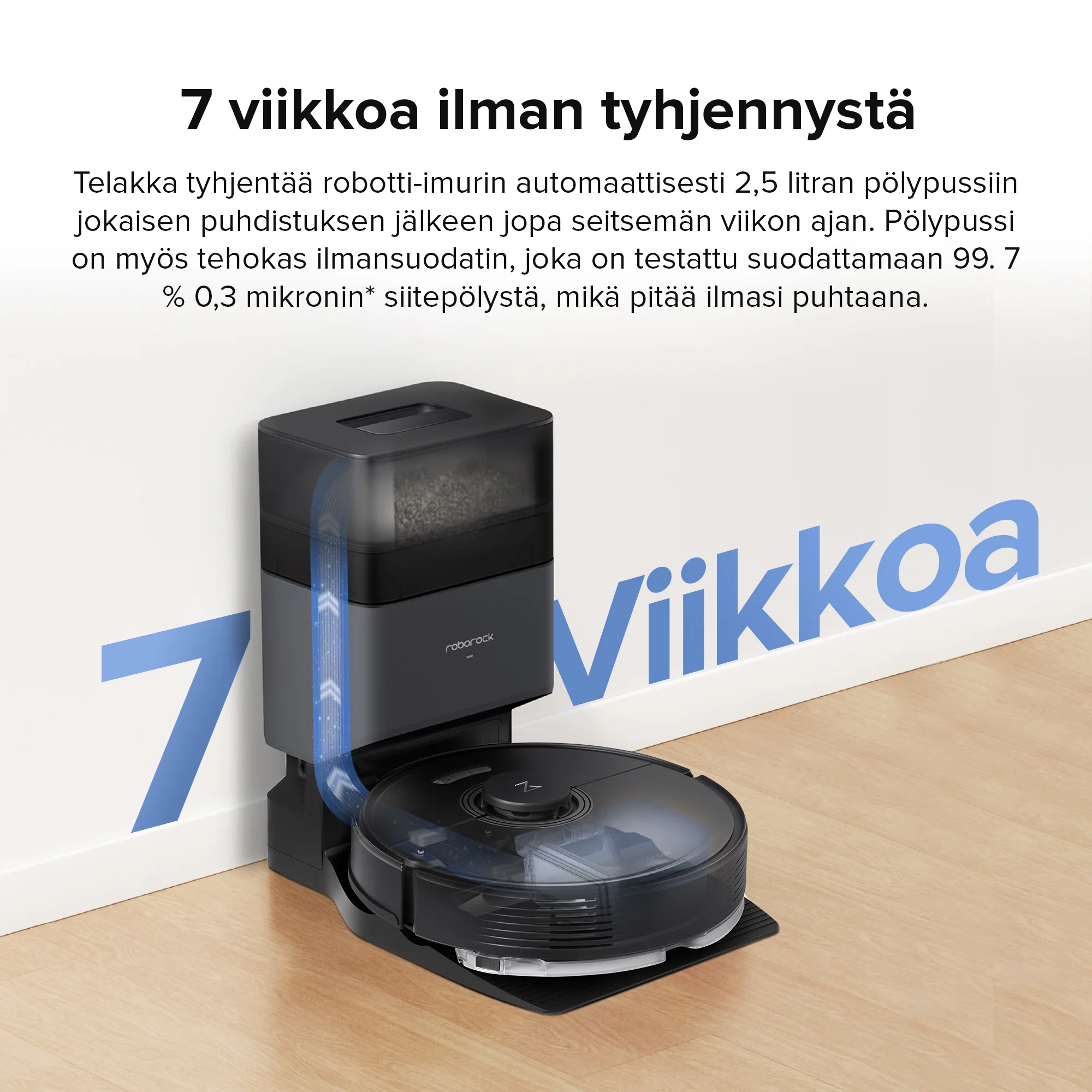 Roborock Q7 Max+ -robotti-imuri ja -moppi - automaattisesti tyhjennettävällä telakka - Image 13