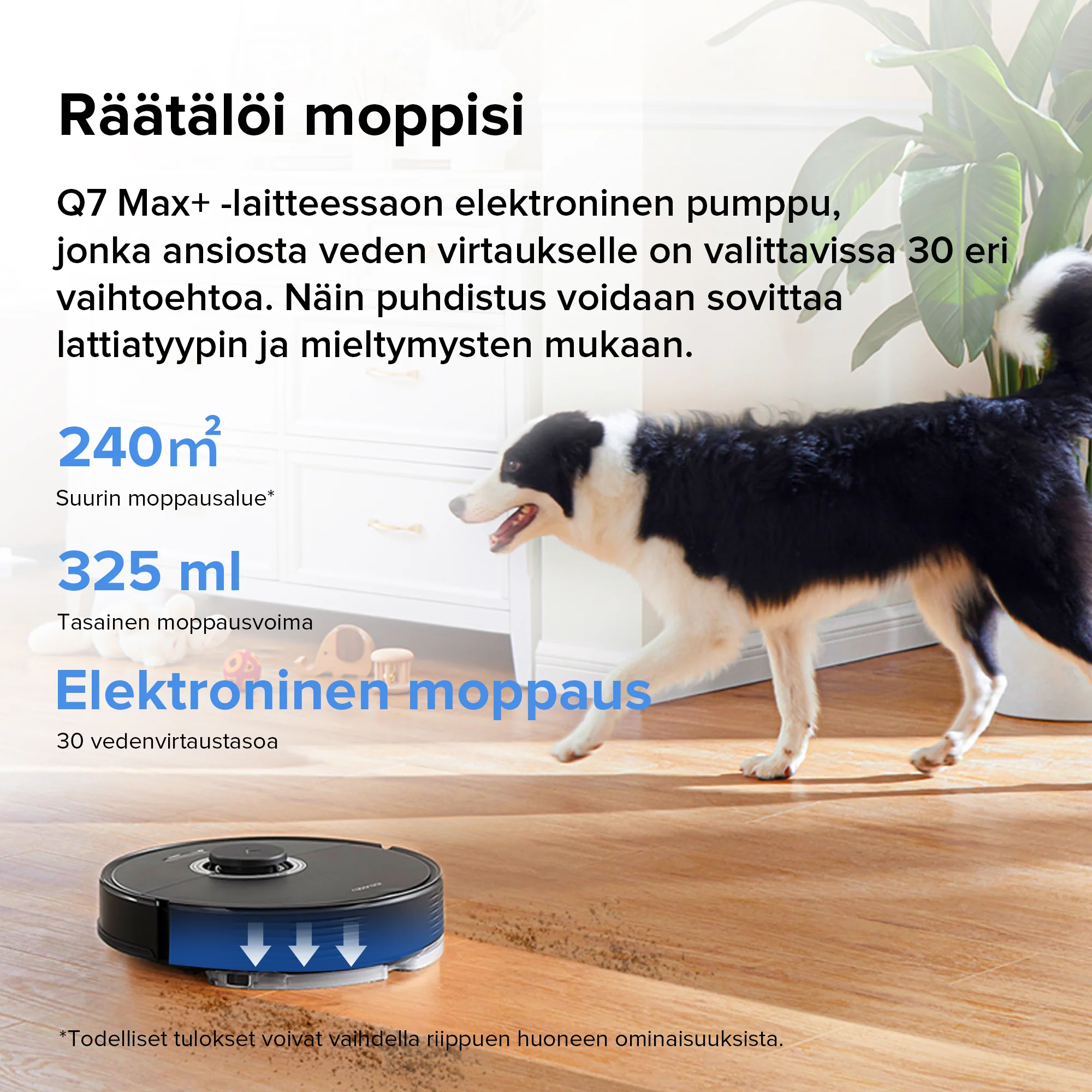 Roborock Q7 Max+ -robotti-imuri ja -moppi - automaattisesti tyhjennettävällä telakka - Image 16
