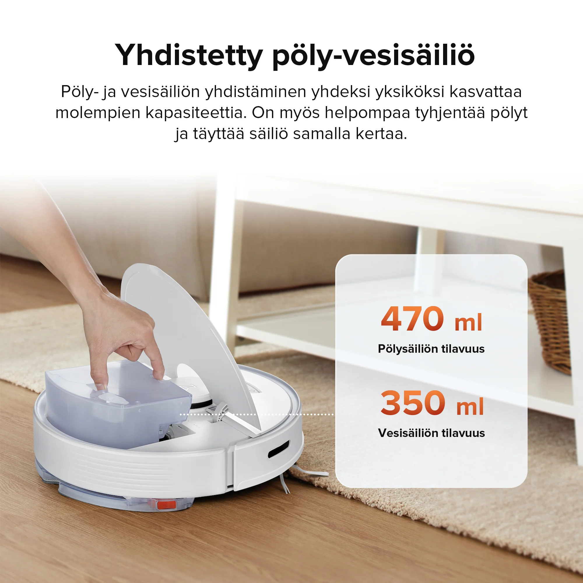 Roborock Q7 Max+ -robotti-imuri ja -moppi - automaattisesti tyhjennettävällä telakka - Image 4