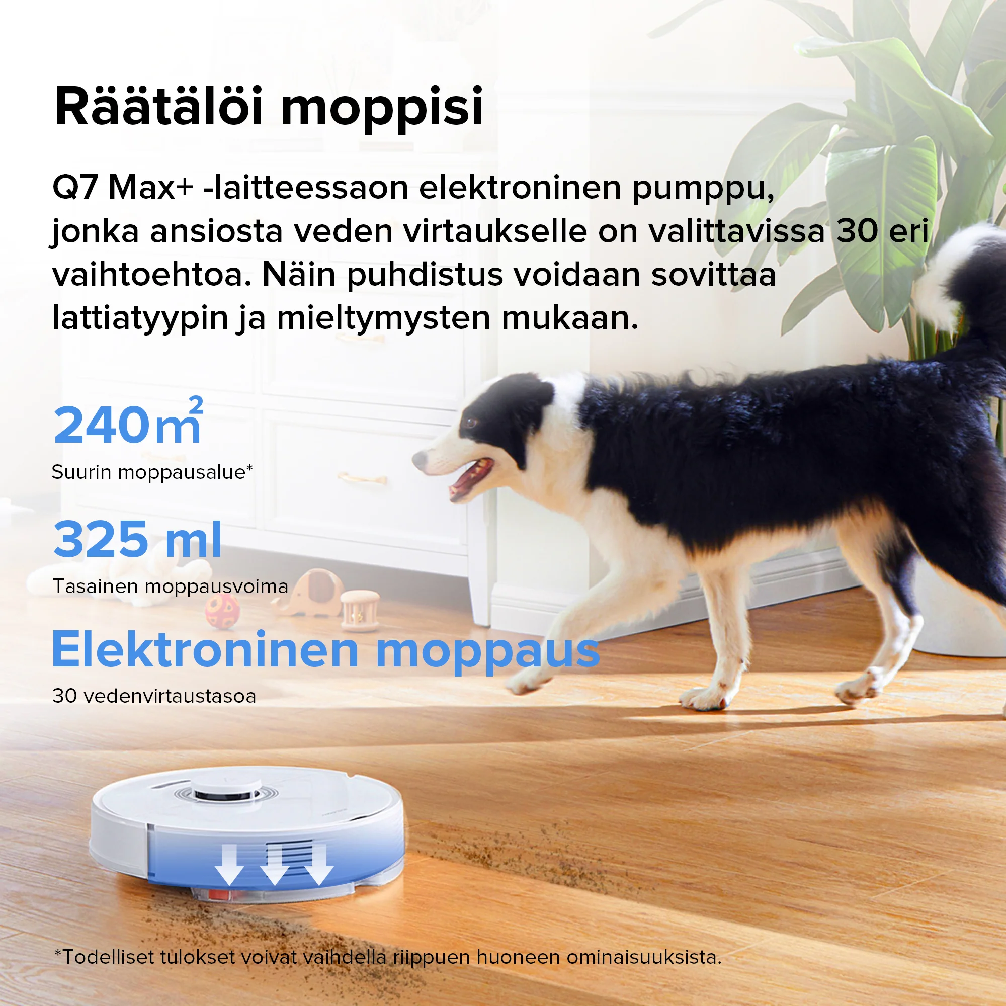 Roborock Q7 Max+ -robotti-imuri ja -moppi - automaattisesti tyhjennettävällä telakka - Image 5