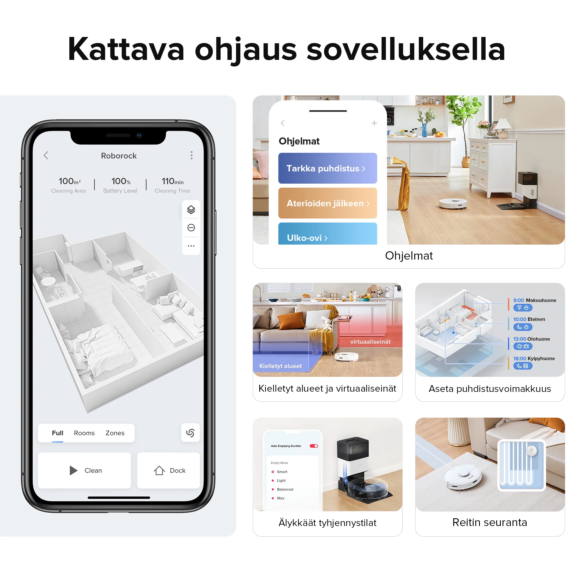 Roborock Q7 Max+ -robotti-imuri ja -moppi - automaattisesti tyhjennettävällä telakka - Image 6