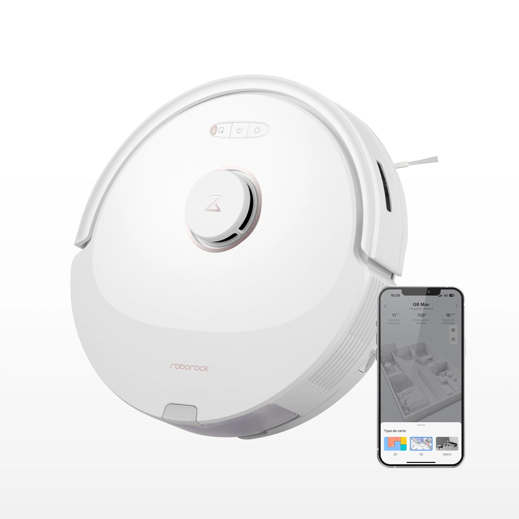 Roborock Q8 Max -robotti-imuri ja -moppi - 5500 Pa korkea imuteho - Image 12