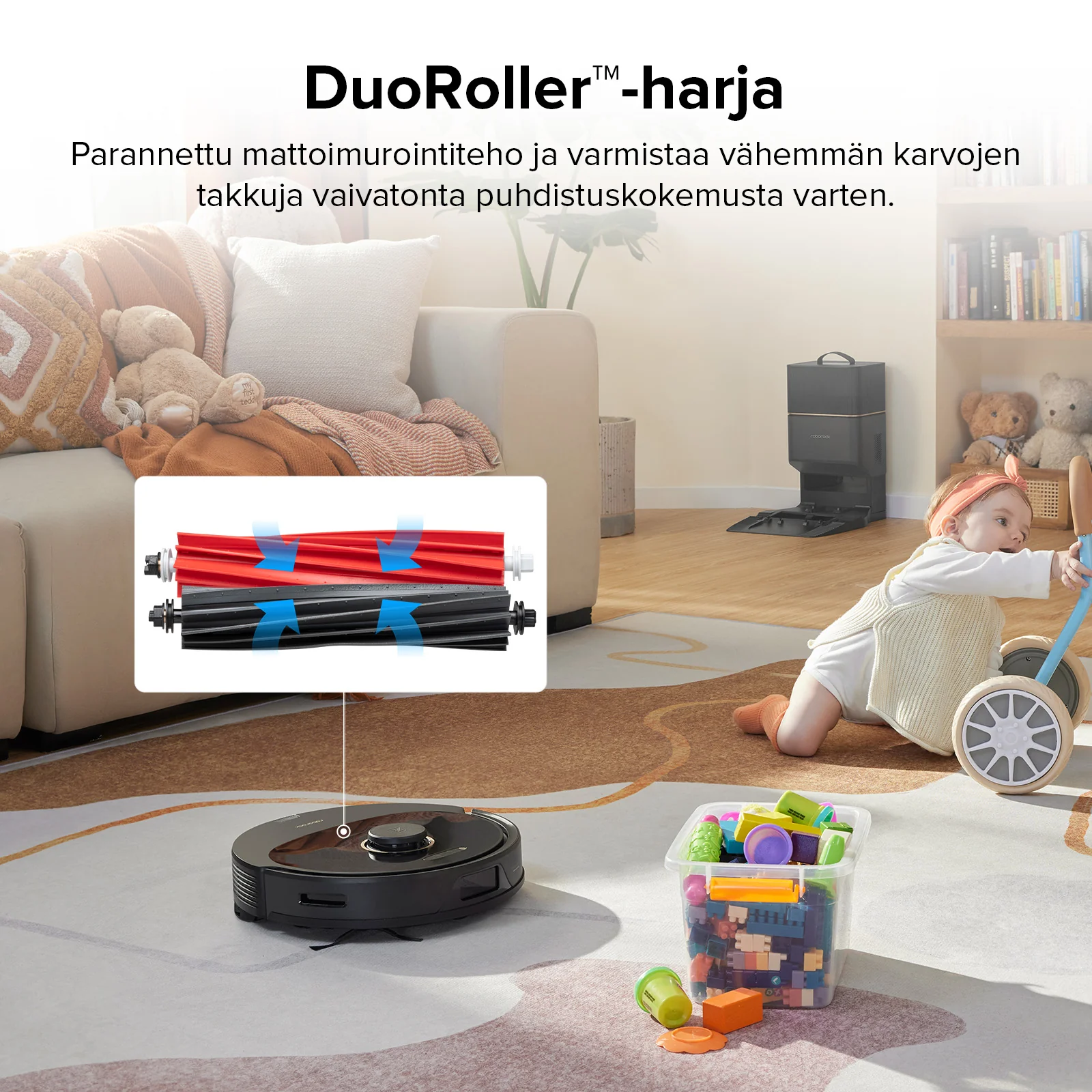 Roborock Q8 Max+ -robotti-imuri ja -moppi - automaattisesti tyhjennettävällä telakka - Image 20
