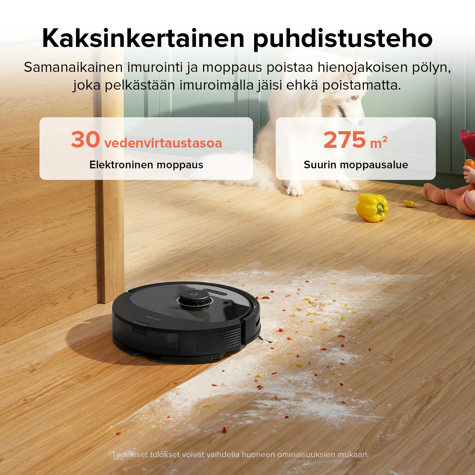 Roborock Q8 Max+ -robotti-imuri ja -moppi - automaattisesti tyhjennettävällä telakka - Image 22