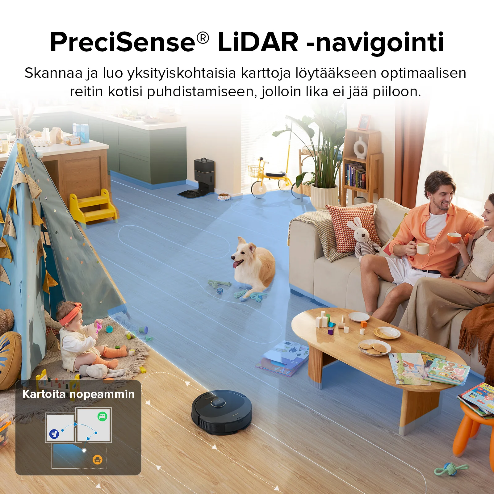 Roborock Q8 Max+ -robotti-imuri ja -moppi - automaattisesti tyhjennettävällä telakka - Image 23