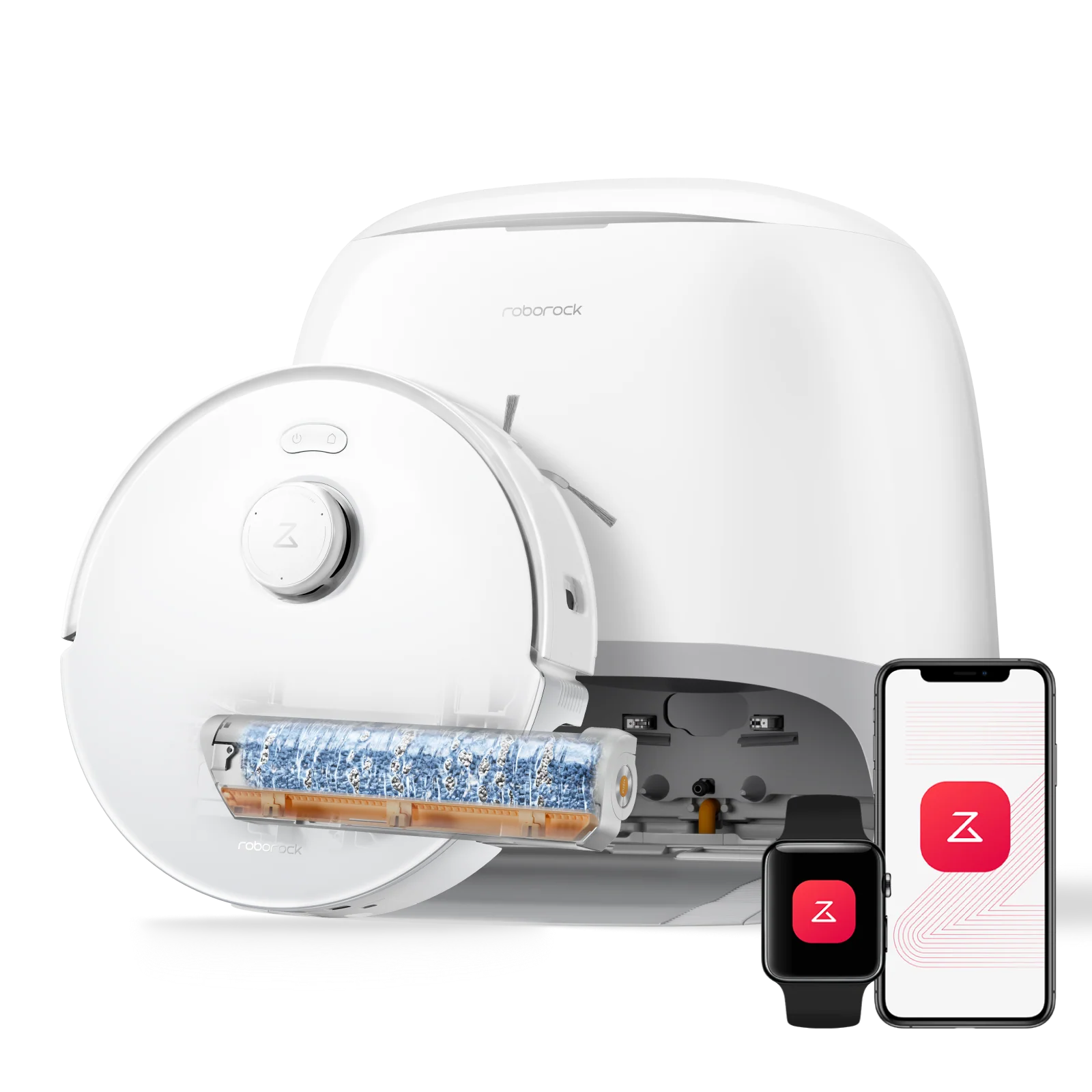 Roborock Qrevo Curv 2 Flow, telamopilla ja monitoimitelakalla varustettu robotti-imuri - Image 2