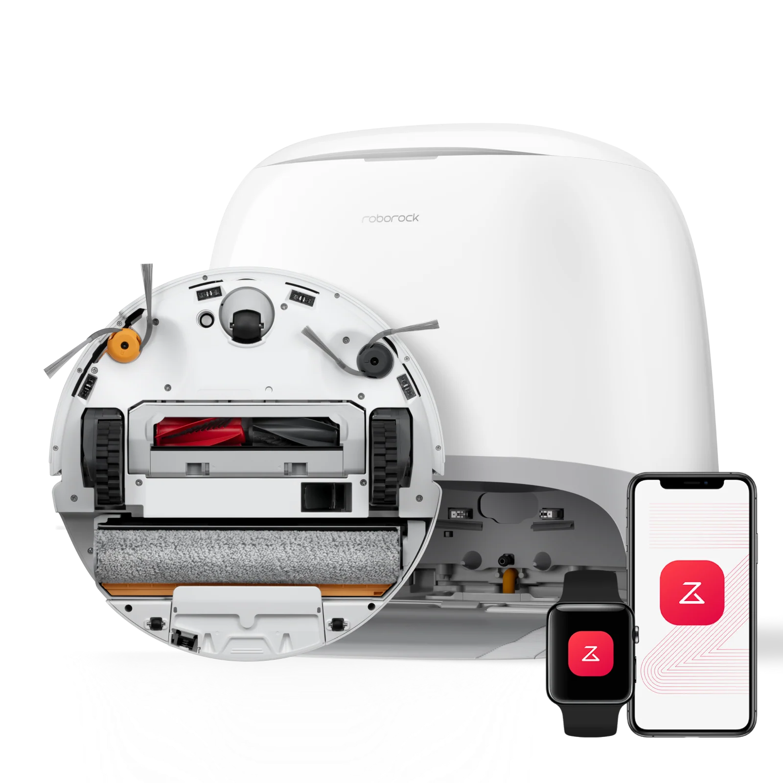 Roborock Qrevo Curv 2 Flow, telamopilla ja monitoimitelakalla varustettu robotti-imuri - Image 3
