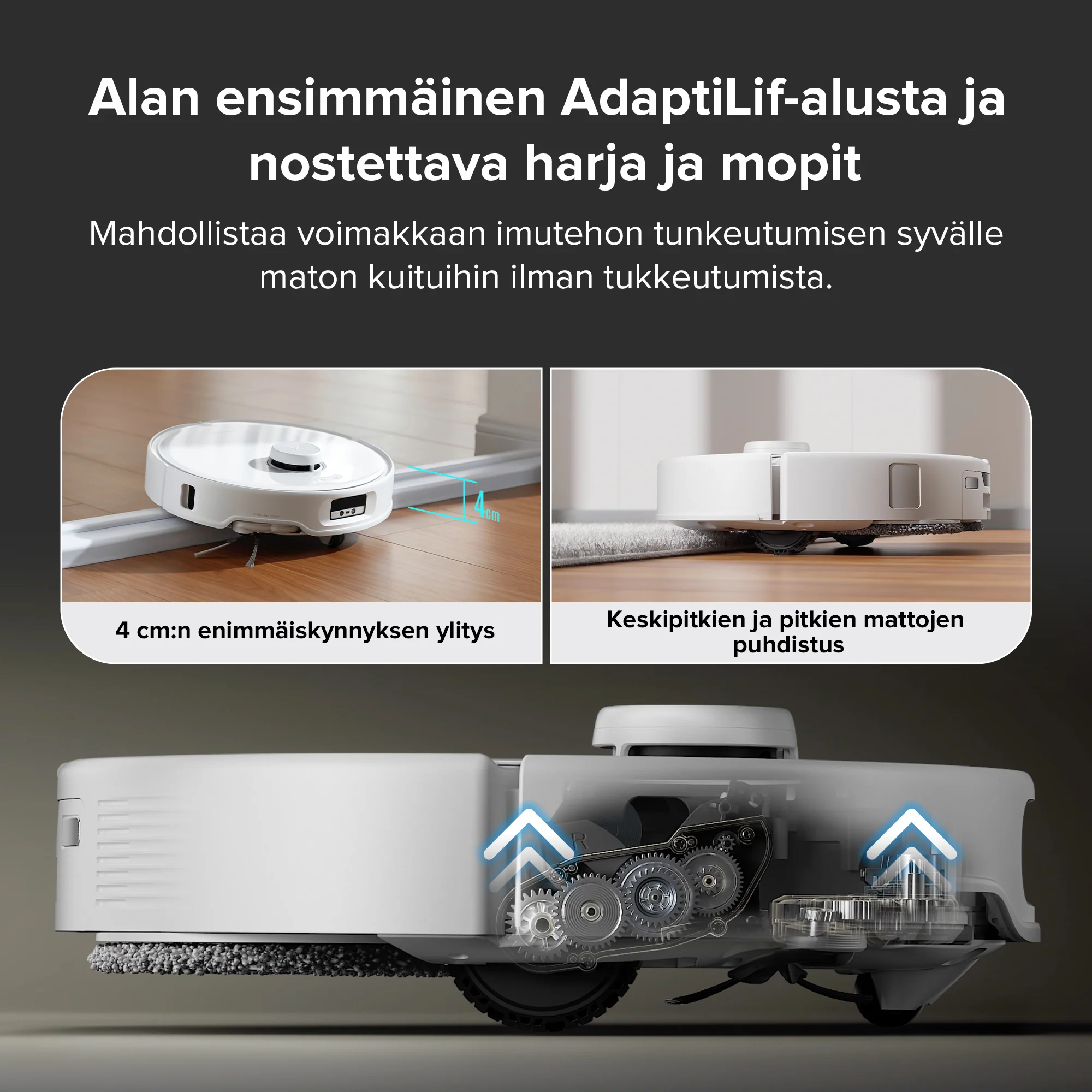 Roborock Qrevo Curv -robotti-imuri tyylikkäällä monitoimitelakalla 3.0 - Image 5