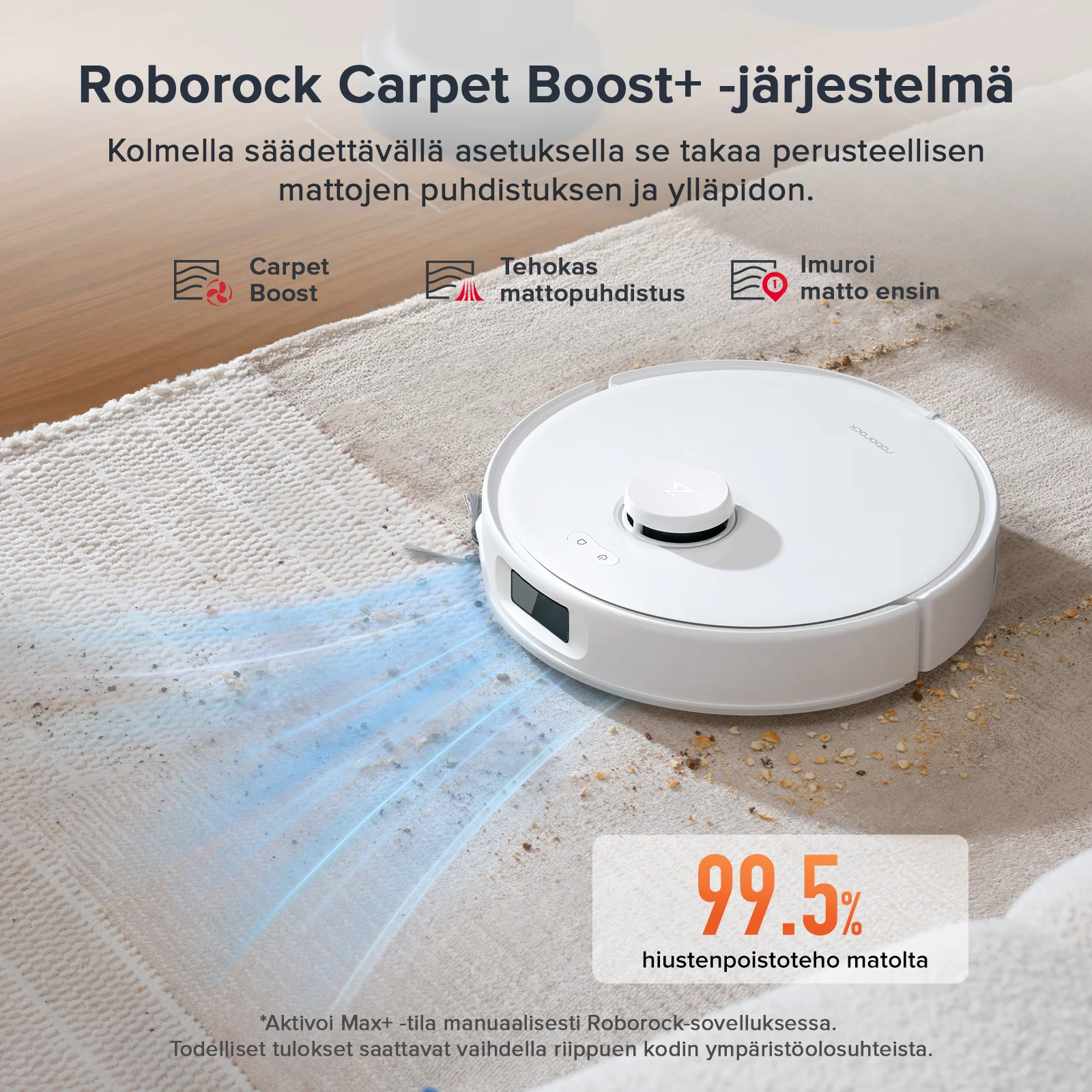 Roborock Qrevo Curv S5X -robotti-imuri tyylikkäällä monitoimitelakalla 3.0 - Image 5