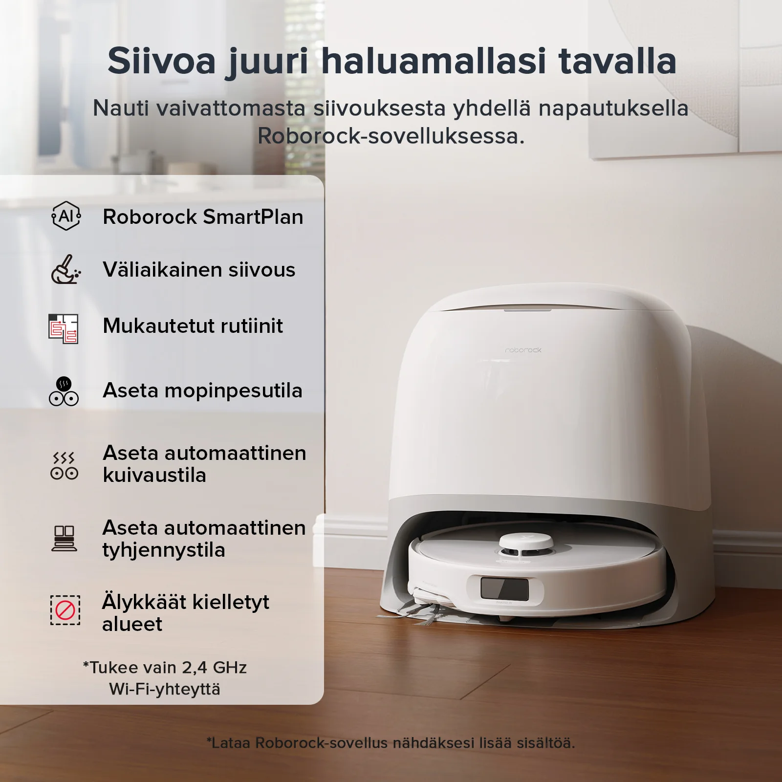 Roborock Qrevo Curv S5X -robotti-imuri tyylikkäällä monitoimitelakalla 3.0 - Image 9