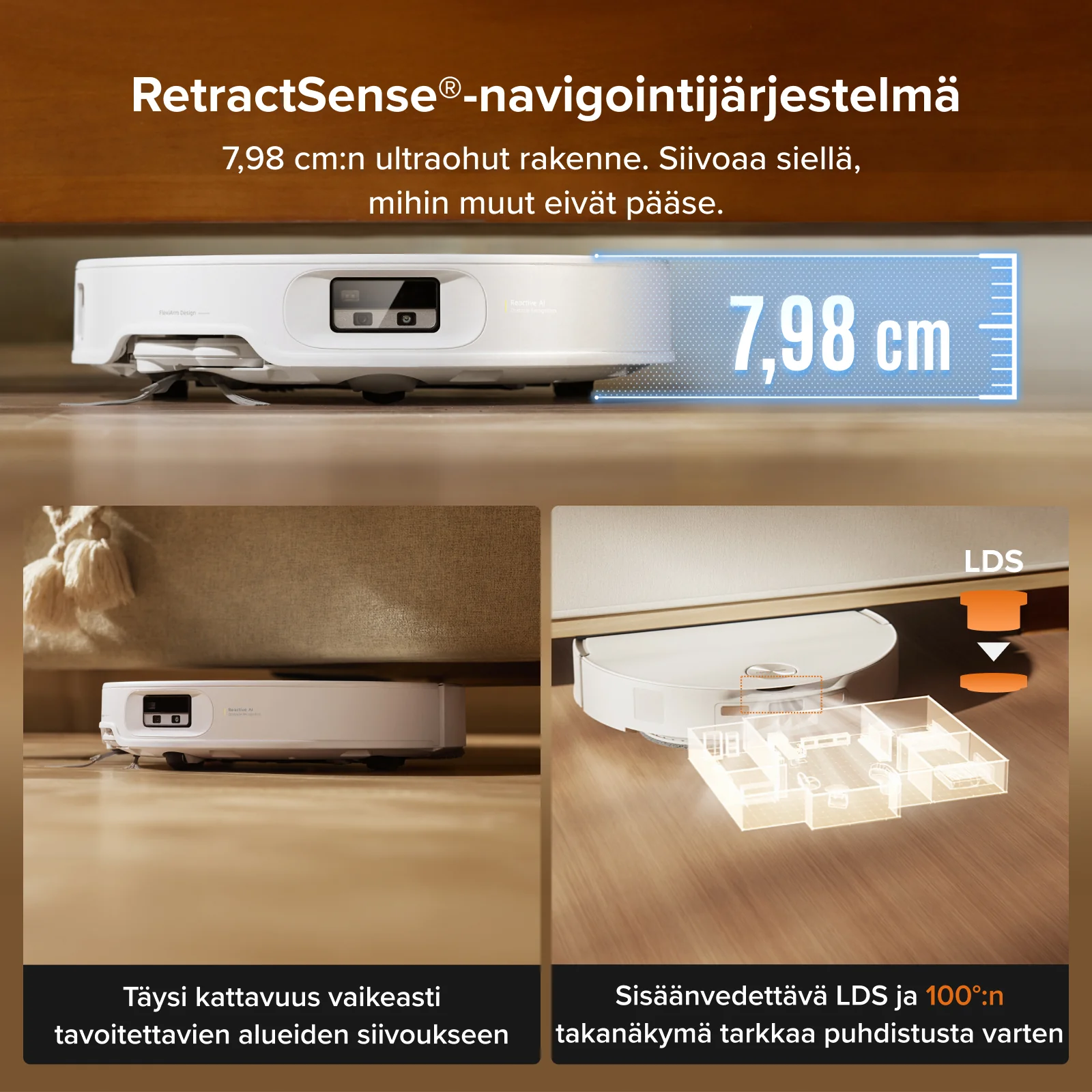 Roborock Qrevo Edge 2 - 25 000 Pa:n HyperForce-imuteho ja Dual Anti-Tangle -järjestelmä - Image 22