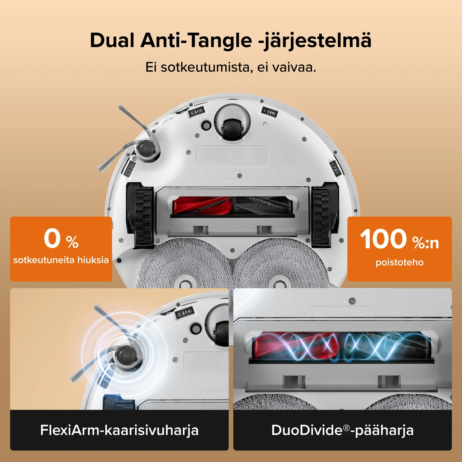 Roborock Qrevo Edge 2 - 25 000 Pa:n HyperForce-imuteho ja Dual Anti-Tangle -järjestelmä - Image 23