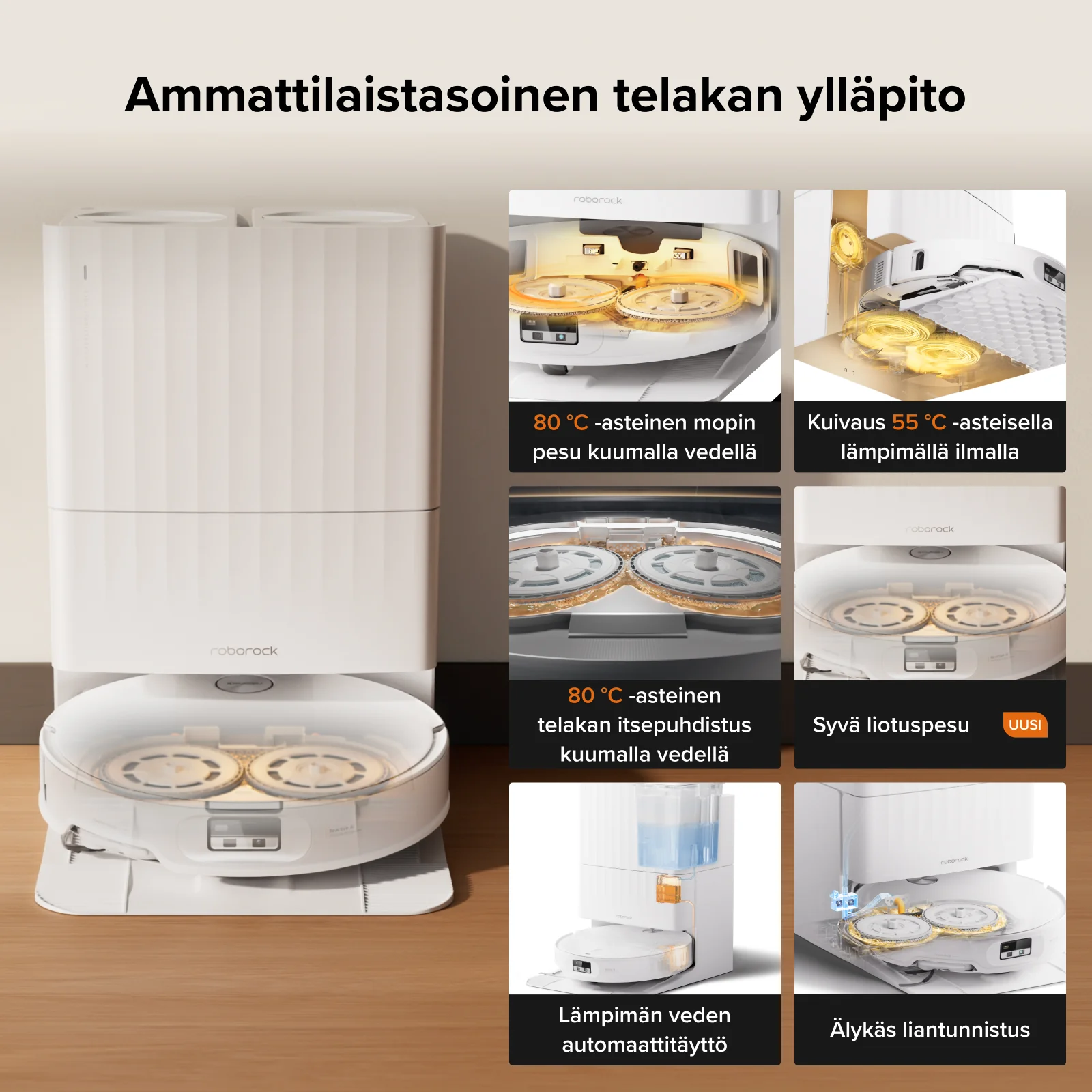 Roborock Qrevo Edge 2 - 25 000 Pa:n HyperForce-imuteho ja Dual Anti-Tangle -järjestelmä - Image 25