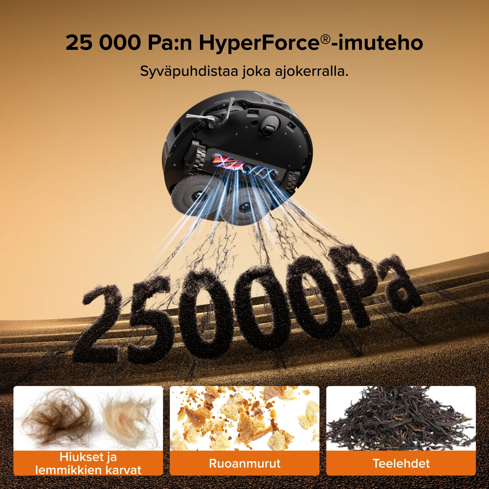 Roborock Qrevo Edge 2 - 25 000 Pa:n HyperForce-imuteho ja Dual Anti-Tangle -järjestelmä - Image 29