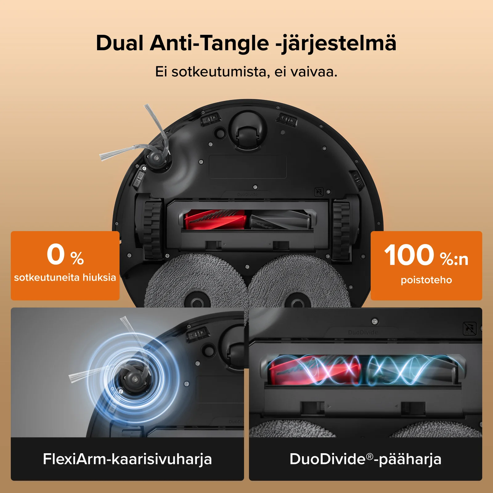 Roborock Qrevo Edge 2 - 25 000 Pa:n HyperForce-imuteho ja Dual Anti-Tangle -järjestelmä - Image 32