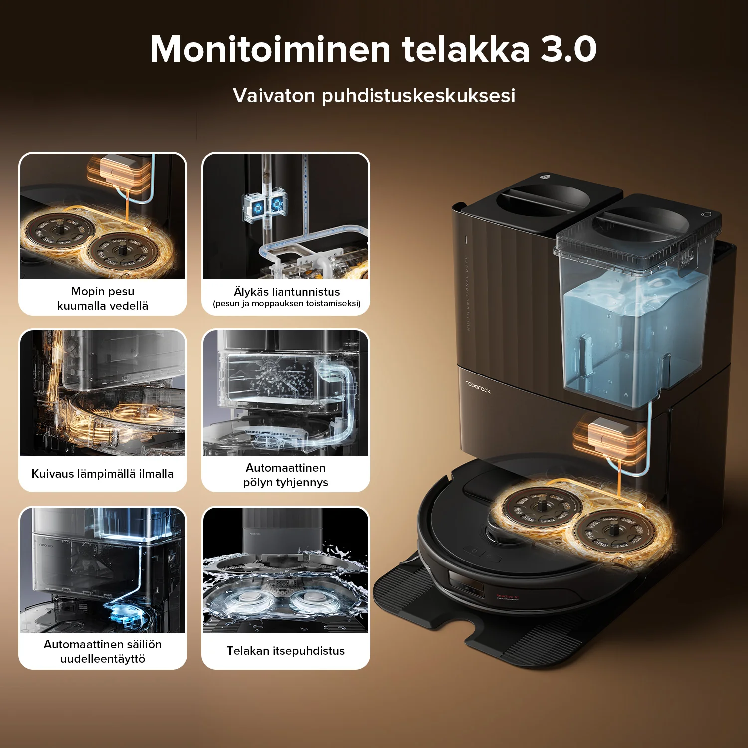 Roborock Qrevo Master -robotti-imuri monitoimitelakalla 3.0 - Image 9
