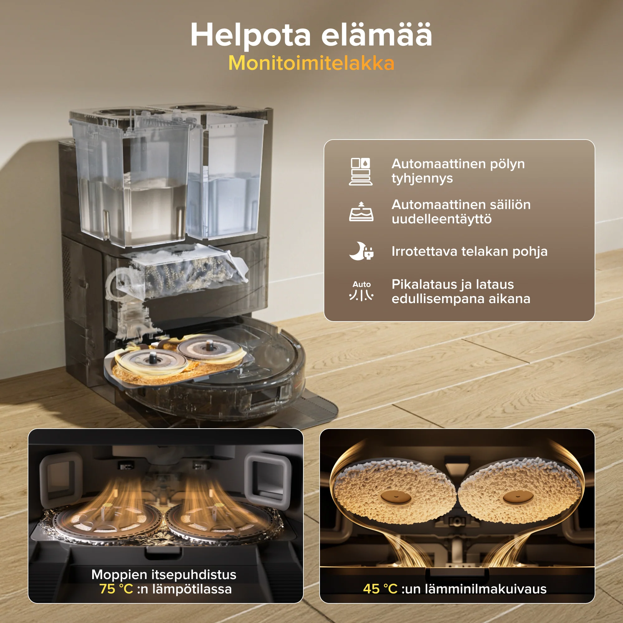 Roborock Qrevo S Pro -robotti-imuri ja -moppi – 18 500 Pa:n imuteho ja monitoimitelakka - Image 20