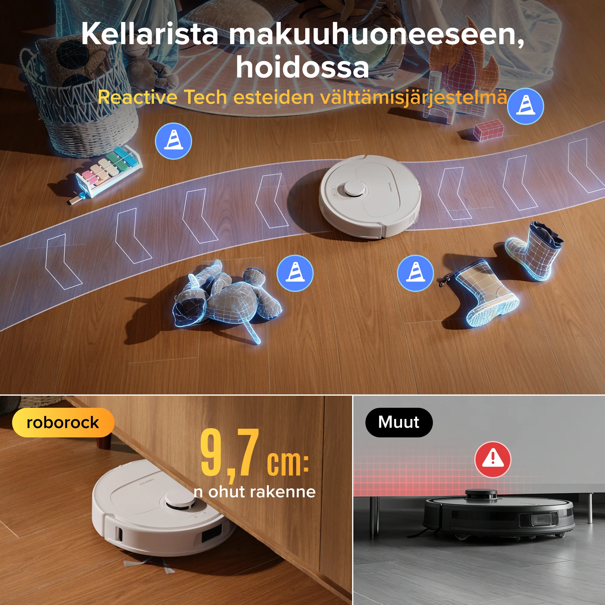 Roborock Qrevo S Pro -robotti-imuri ja -moppi – 18 500 Pa:n imuteho ja monitoimitelakka - Image 33