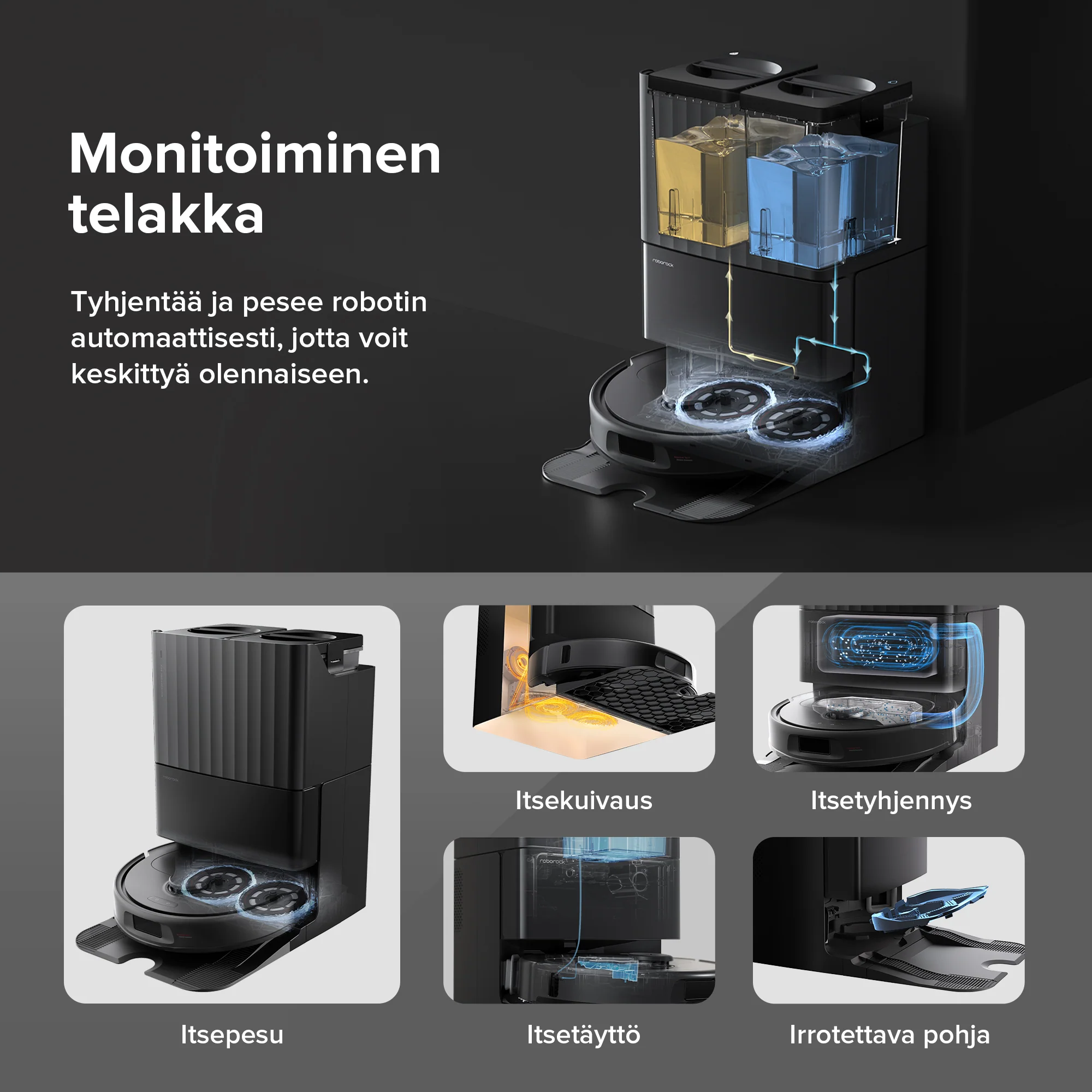 Roborock Qrevo S -robotti-imuri monitoimitelakalla - Image 10