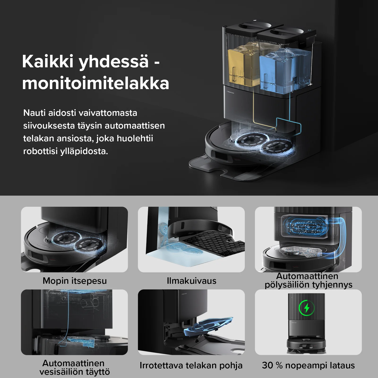 Roborock QV 35A - robotti-imuri monitoimitelakalla - Image 17