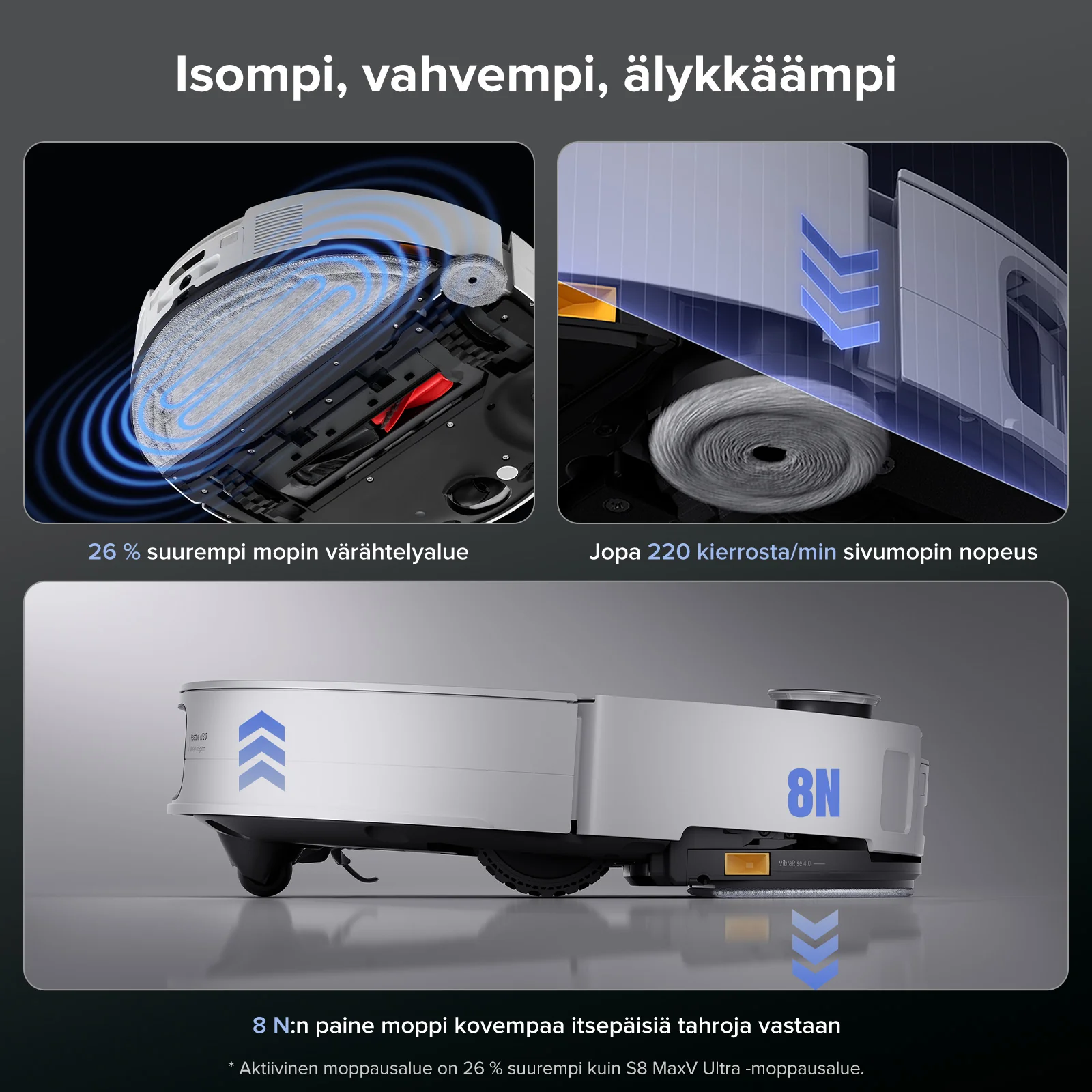 Roborock Saros 10 (Parannettu S8 MaxV Ultra) -robotti-imuri monitoimitelakalla 9-in-1 - Image 13