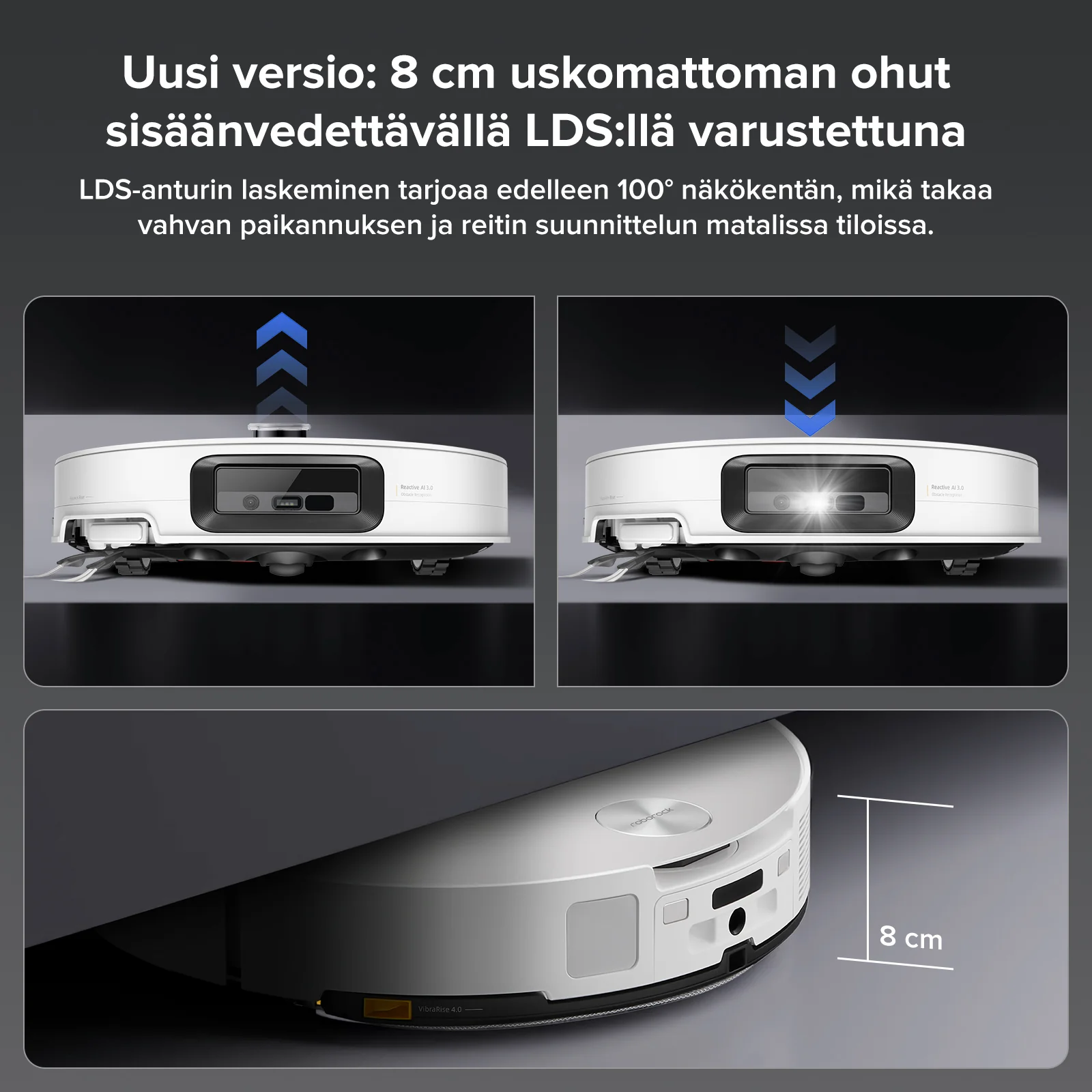 Roborock Saros 10 (Parannettu S8 MaxV Ultra) -robotti-imuri monitoimitelakalla 9-in-1 - Image 15