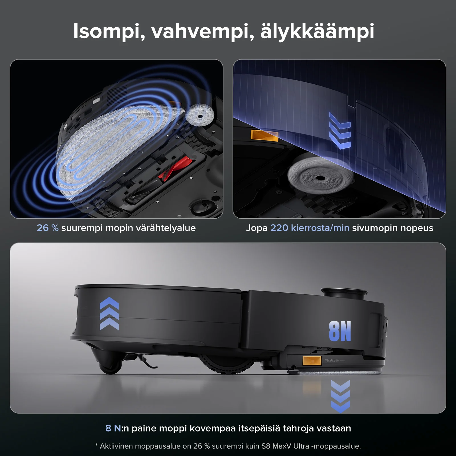 Roborock Saros 10 (Parannettu S8 MaxV Ultra) -robotti-imuri monitoimitelakalla 9-in-1 - Image 4