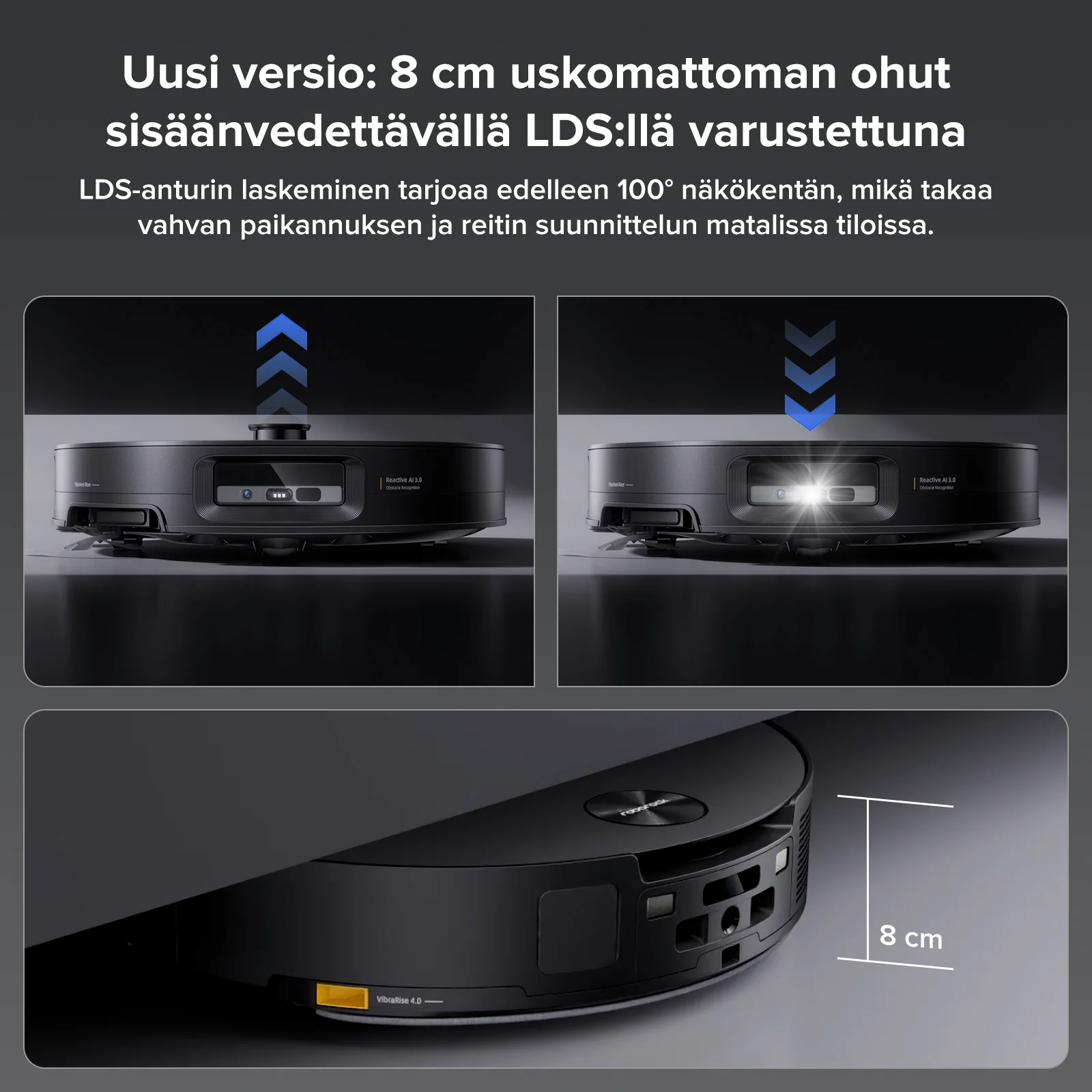 Roborock Saros 10 (Parannettu S8 MaxV Ultra) -robotti-imuri monitoimitelakalla 9-in-1 - Image 9